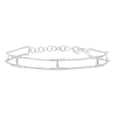 0.25ct 14k White Gold Diamond Lady's Bracelet